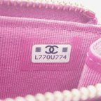 Chanel Wallet Coin Purse Purple Gold CC Logo Fragment Case Classic Zip Card — view 7