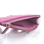 Chanel Wallet Coin Purse Purple Gold CC Logo Fragment Case Classic Zip Card — view 5