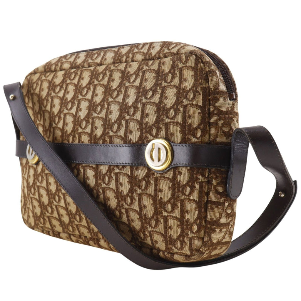 Dior Trotter Vintage Canvas Brown Shoulder Bag — view 2