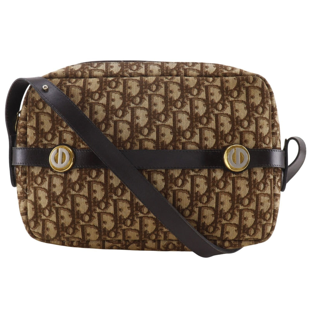 Dior Trotter Vintage Canvas Brown Shoulder Bag