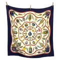 Hermes Carre 90 Pourvu Qu'on Ait L'ivresse Blue Silk Scarf