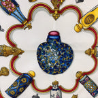 Hermes Carre 90 Pourvu Qu'on Ait L'ivresse Blue Silk Scarf — view 5