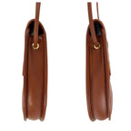 Saint Laurent Vintage YSL Brown Gold Leather Shoulder Bag Pochette — view 7