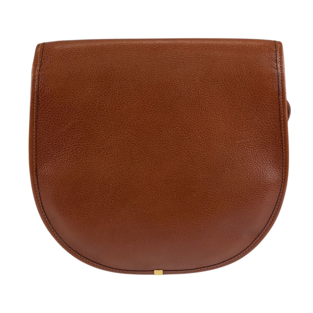 Saint Laurent Vintage YSL Brown Gold Leather Shoulder Bag Pochette — view 2