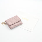 Dior Wallet Trifold Mini Pink Gold Lady Lotus Compact — view 9