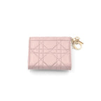 Dior Wallet Trifold Mini Pink Gold Lady Lotus Compact — view 3