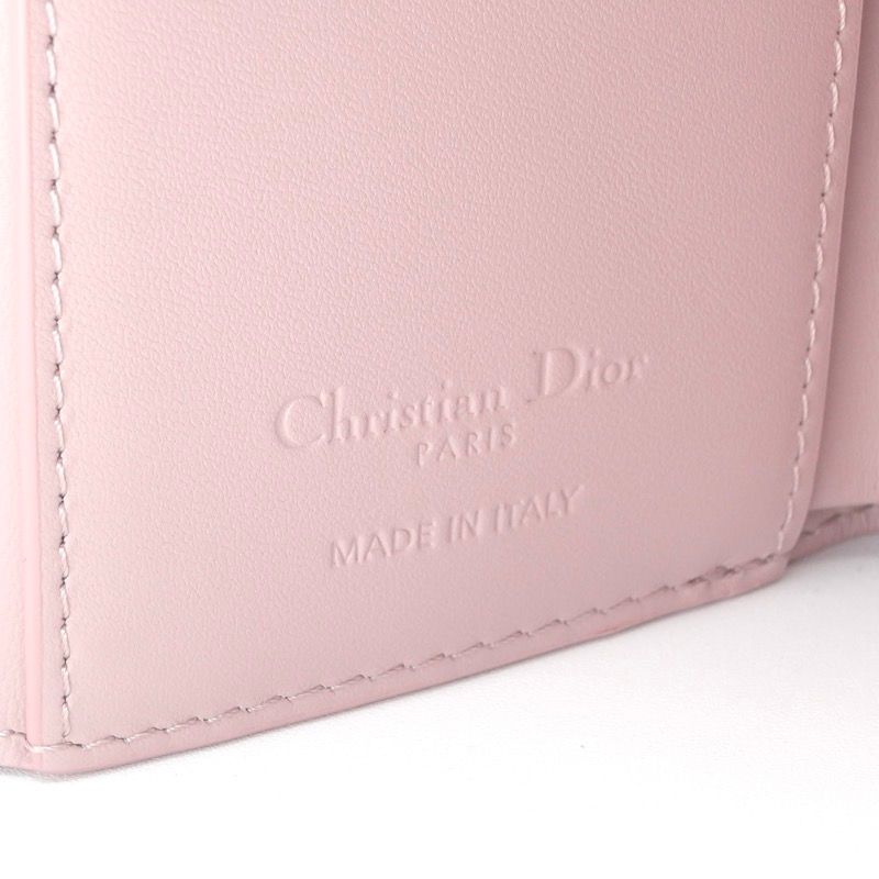 Dior Wallet Trifold Mini Pink Gold Lady Lotus Compact — view 8