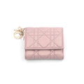 Dior Wallet Trifold Mini Pink Gold Lady Lotus Compact
