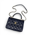 Chanel Trendy CC Shoulder Bag Navy Gold CC Logo Turnlock Chain 2-Way — view 5