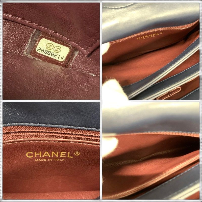 Chanel Trendy CC Shoulder Bag Navy Gold CC Logo Turnlock Chain 2-Way — view 8