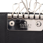 Gucci Key Case Guccissima 6 Rows Black Leather Guccissima Key Holder — view 5