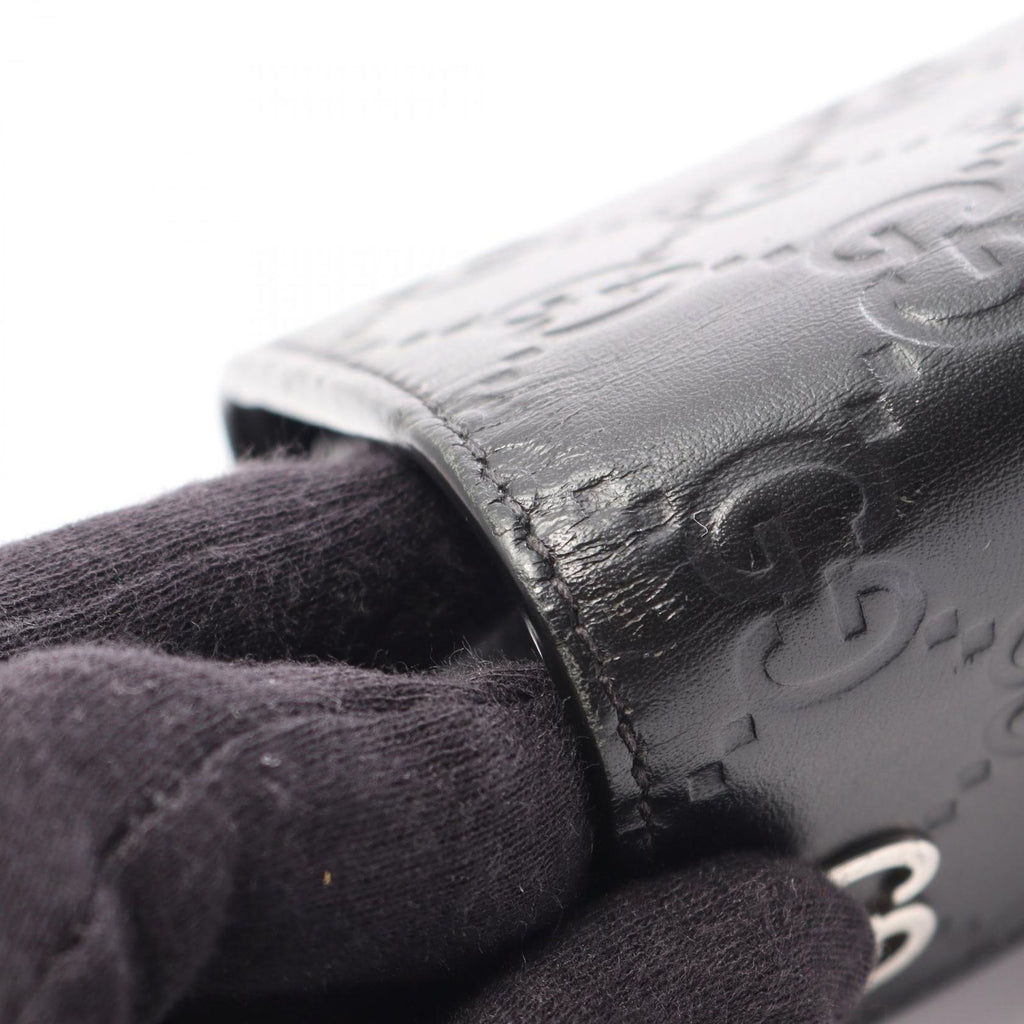 Gucci Key Case Guccissima 6 Rows Black Leather Guccissima Key Holder — view 9
