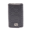 Gucci Key Case Guccissima 6 Rows Black Leather Guccissima Key Holder