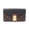 Louis Vuitton Bifold Wallet Portefeuille Pallas Monogram Noir Leather