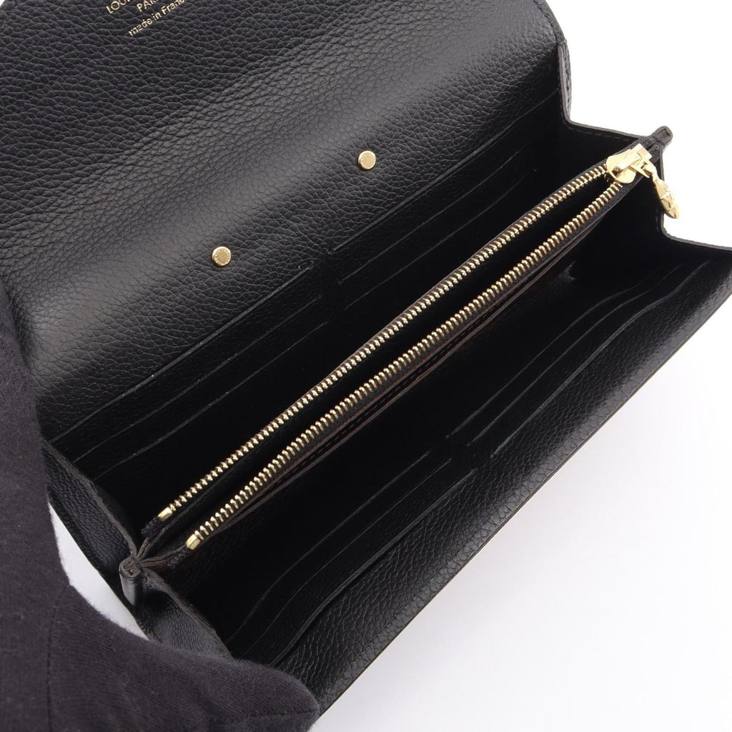 Louis Vuitton Bifold Wallet Portefeuille Pallas Monogram Noir Leather — view 3