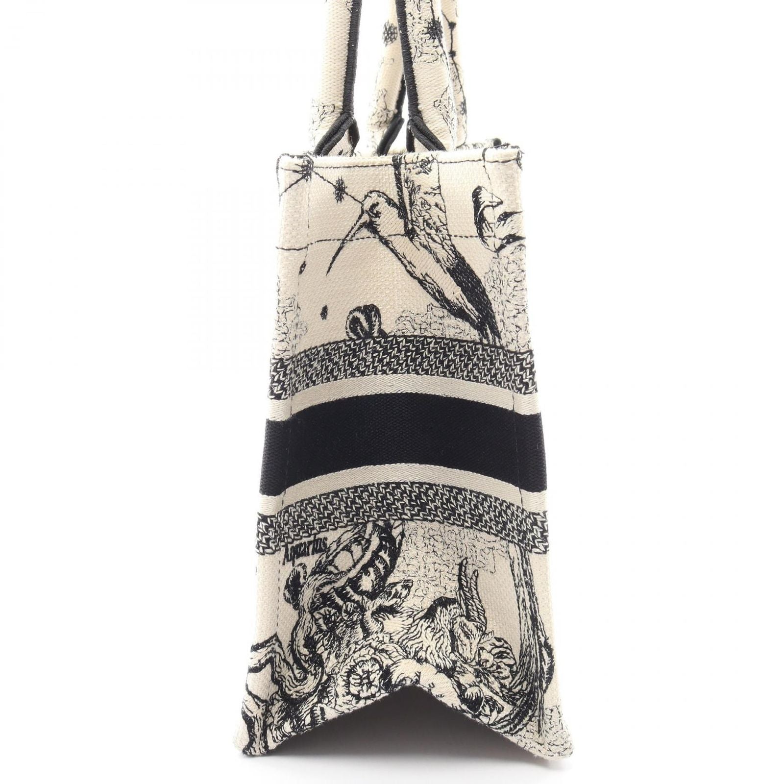 Dior Tote Book Small Zodiac White Black Canvas — view 7
