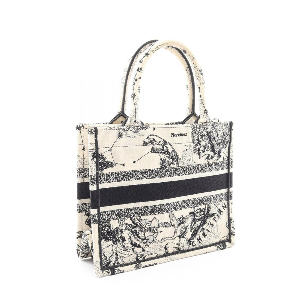 Dior Tote Book Small Zodiac White Black Canvas — view 2