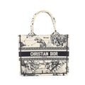 Dior Tote Book Small Zodiac White Black Canvas