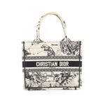 Dior Tote Book Small Zodiac White Black Canvas