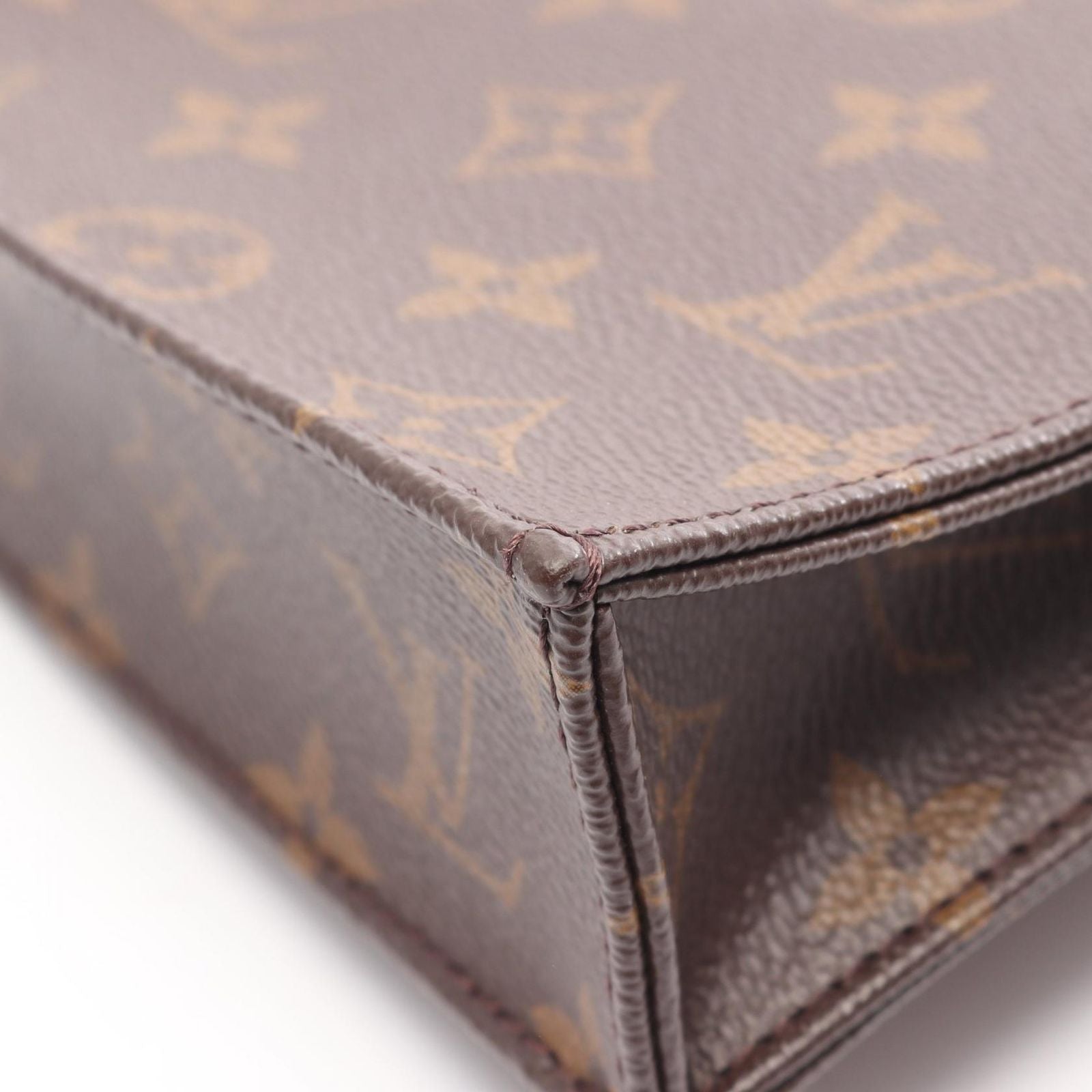 Louis Vuitton Handbag Petite Sac Plat 2-Way Canvas Leather