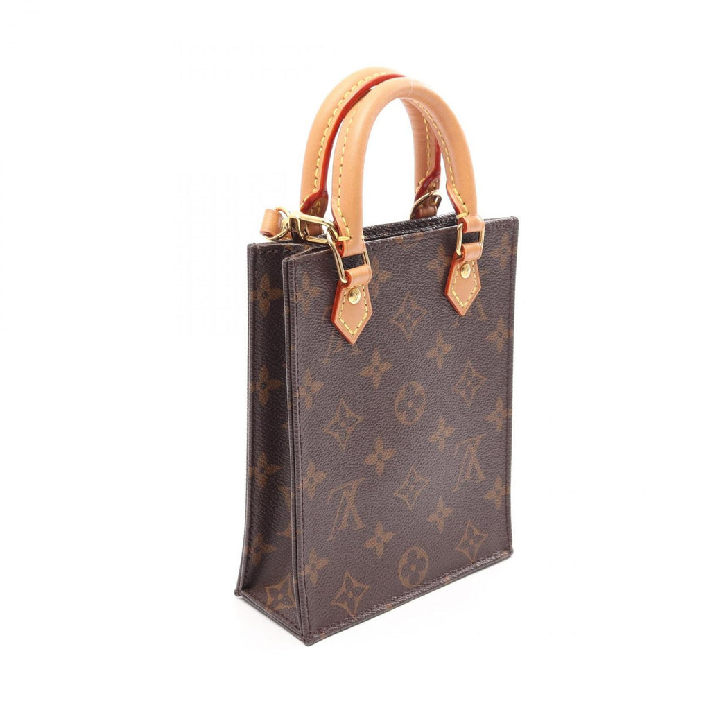 Louis Vuitton Handbag Petite Sac Plat 2-Way Canvas Leather
