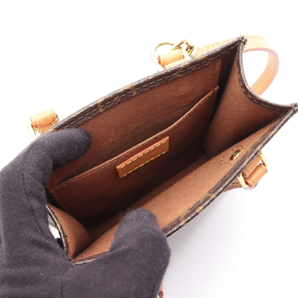 Louis Vuitton Handbag Petite Sac Plat 2-Way Canvas Leather