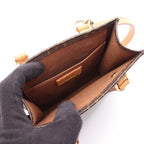 Louis Vuitton Handbag Petite Sac Plat 2-Way Canvas Leather
