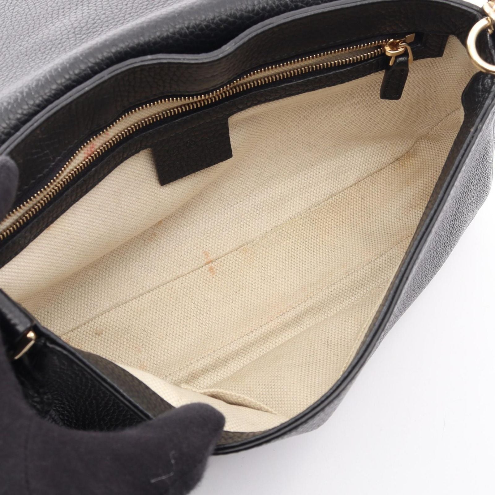 Gucci Shoulder Bag Soho Interlocking Black Leather Chain — view 3