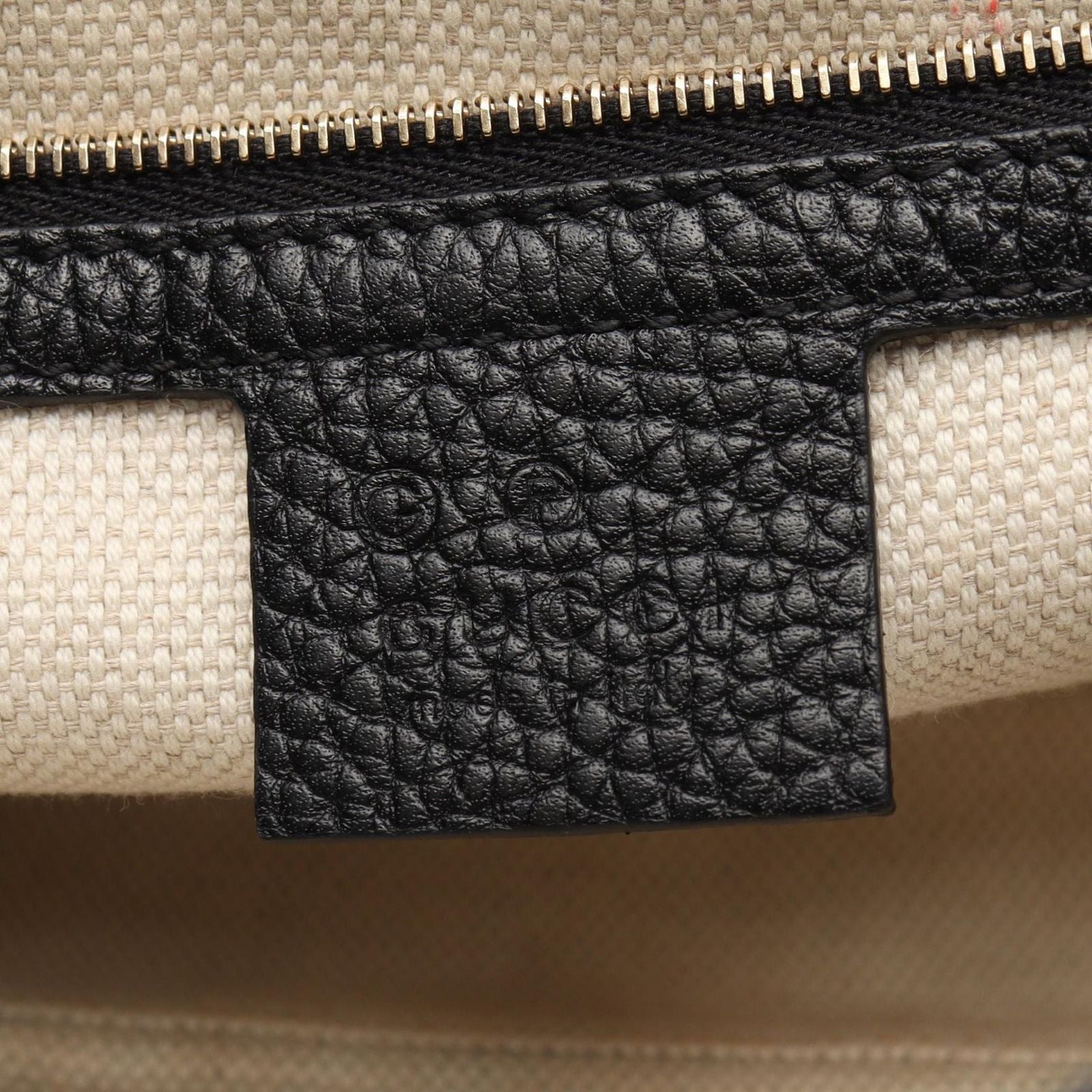 Gucci Shoulder Bag Soho Interlocking Black Leather Chain — view 4