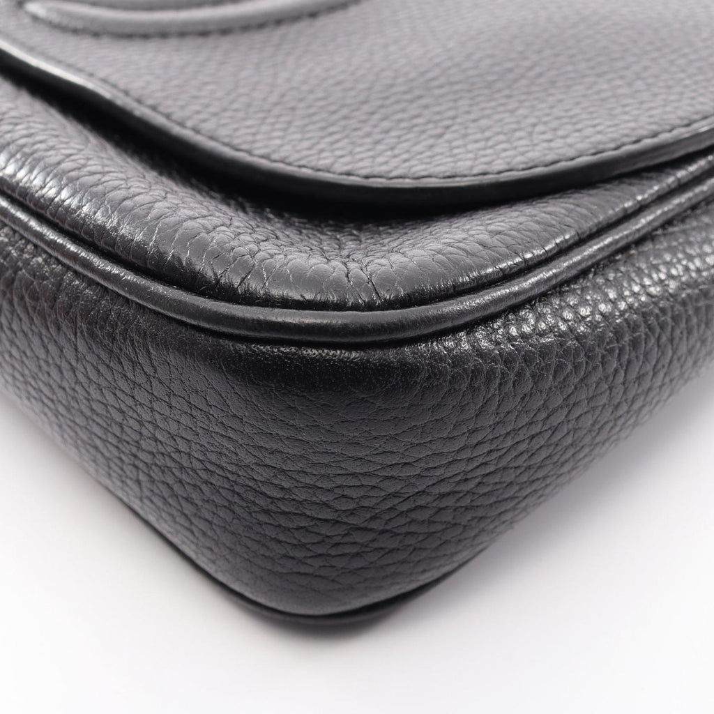 Gucci Shoulder Bag Soho Interlocking Black Leather Chain — view 9
