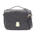 Louis Vuitton Handbag Pochette Metis MM 2-Way Noir Leather