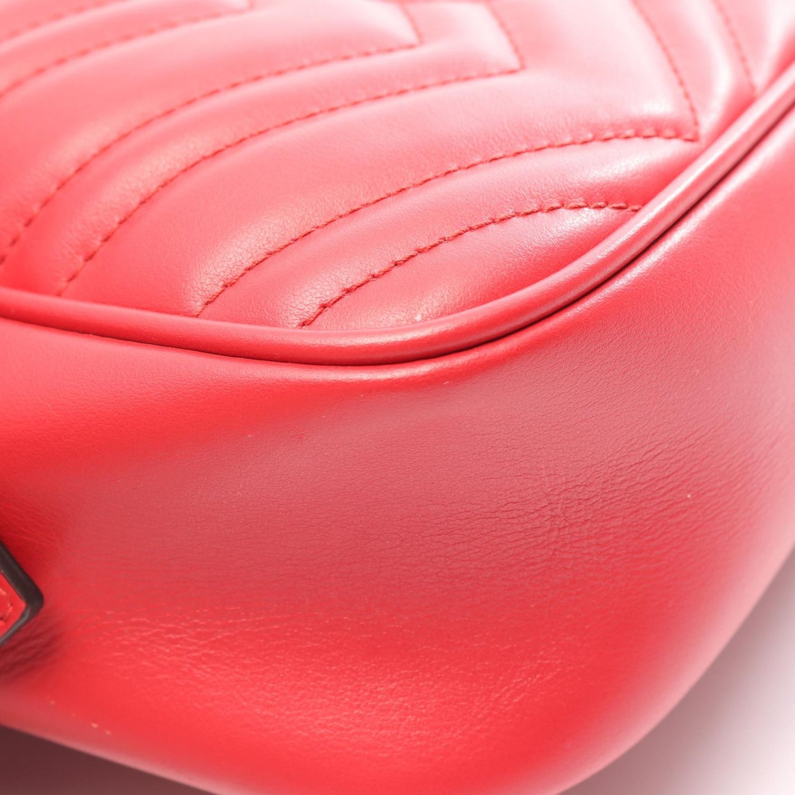 Gucci Shoulder Bag GG Marmont Red Leather — view 6