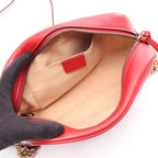 Gucci Shoulder Bag GG Marmont Red Leather — view 3