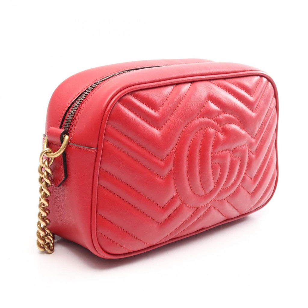 Gucci Shoulder Bag GG Marmont Red Leather — view 2