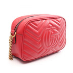Gucci Shoulder Bag GG Marmont Red Leather — view 2