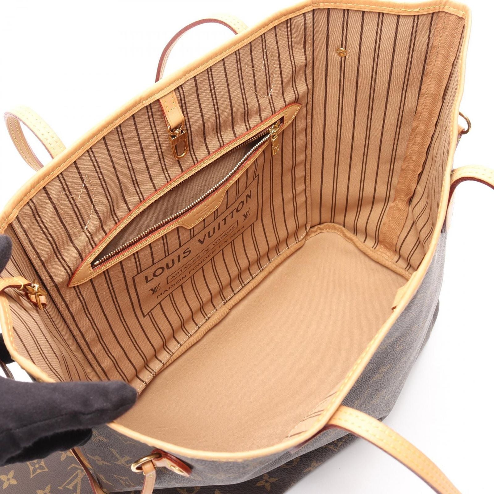 Louis Vuitton Tote Neverfull MM Canvas Leather — view 3