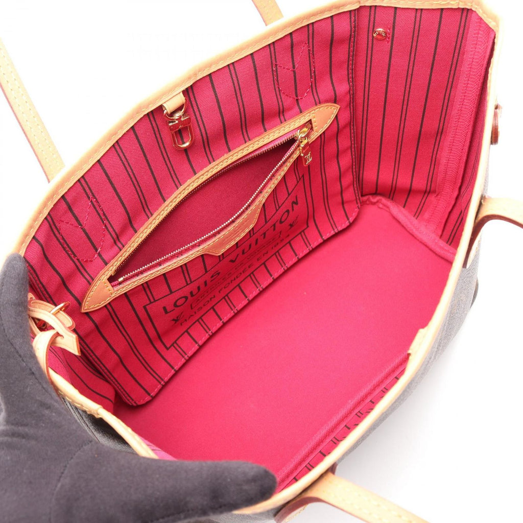 Louis Vuitton Tote Neverfull PM Pivoine Canvas Leather — view 3
