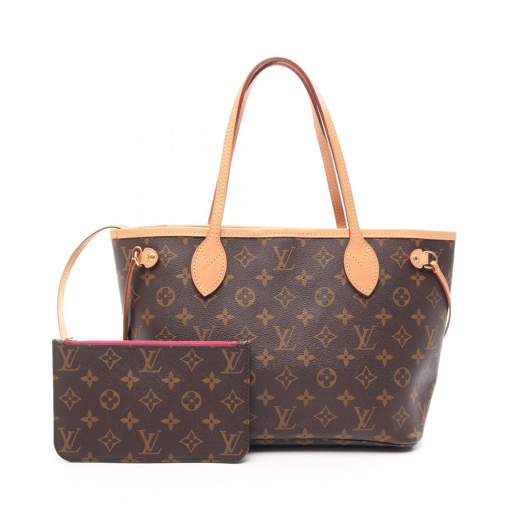 Louis Vuitton Tote Neverfull PM Pivoine Canvas Leather