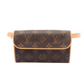 Louis Vuitton Waist Bag Pochette with Florentine Bouton Pression Canvas Leather