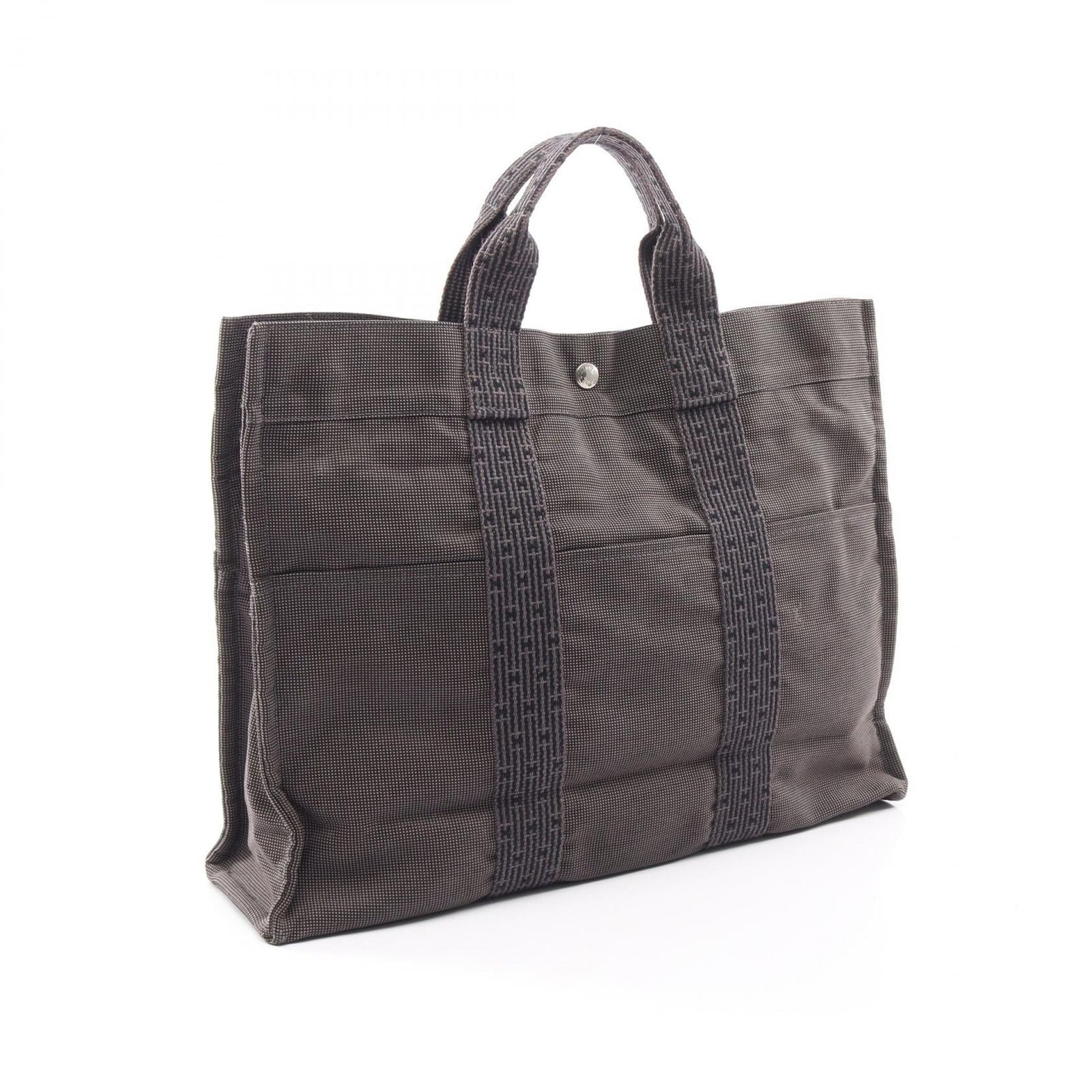 Hermes Tote Her Line MM Gray Canvas — view 2