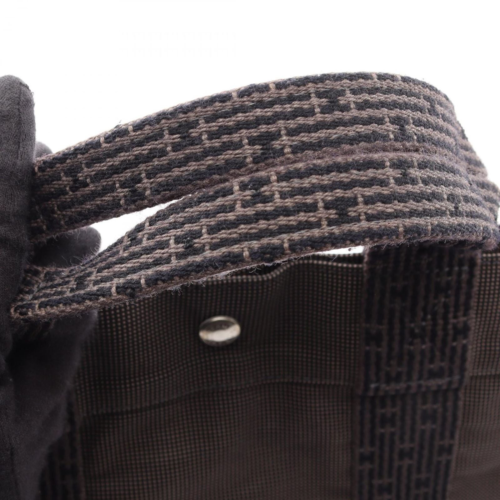 Hermes Tote Her Line MM Gray Canvas — view 9