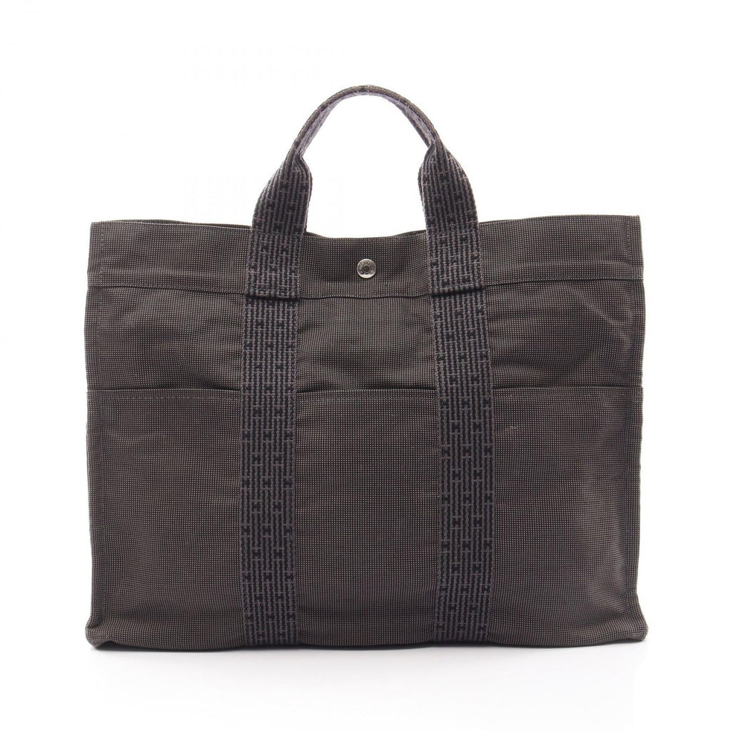 Hermes Tote Her Line MM Gray Canvas