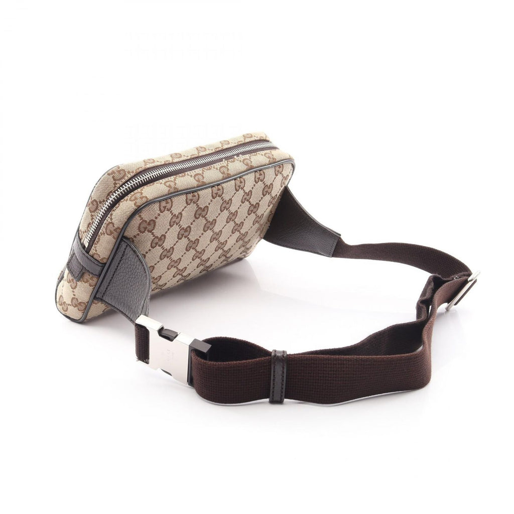 Gucci Waist Bag GG Canvas Beige Dark Brown — view 2