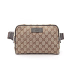 Gucci Waist Bag GG Canvas Beige Dark Brown