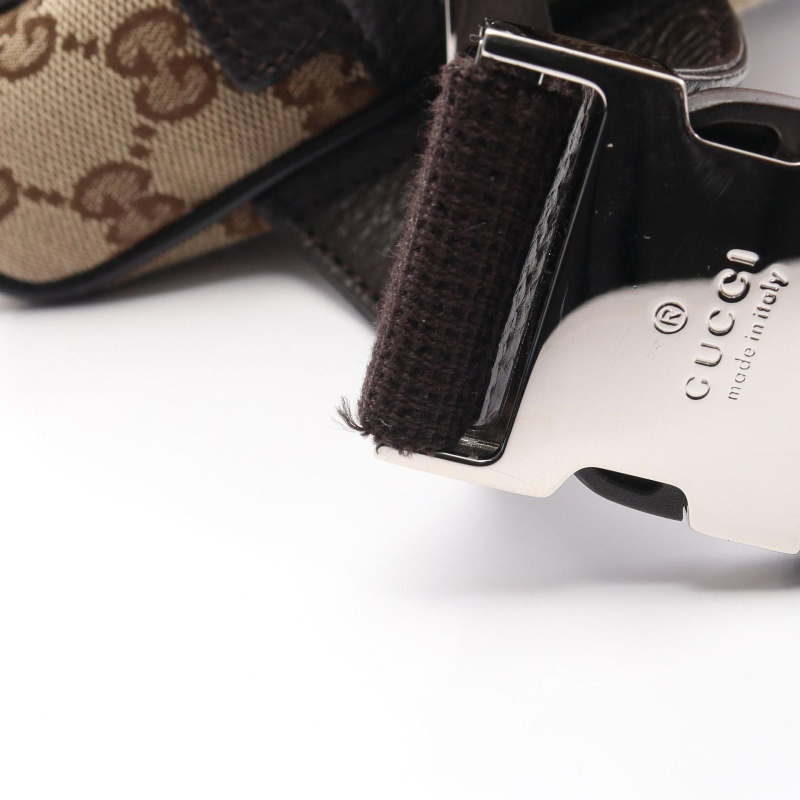 Gucci Waist Bag GG Canvas Beige Dark Brown — view 9