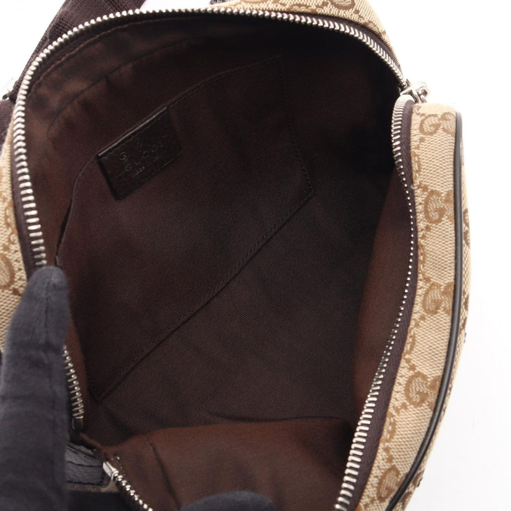 Gucci Waist Bag GG Canvas Beige Dark Brown — view 3