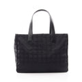 Chanel Tote New Travel Line MM Black Leather MM