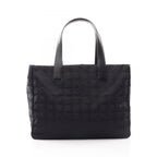 Chanel Tote New Travel Line MM Black Leather MM