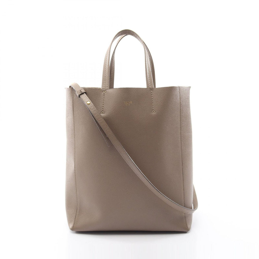 Celine Tote Vertical Small Cover 2-Way Gray Leather