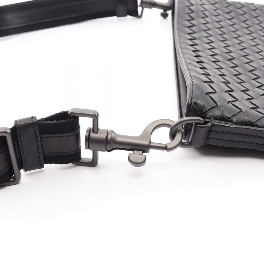 Bottega Veneta Shoulder Bag Intrecciato Black Leather — view 7
